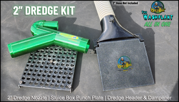 Add dredging capabilities to your GoldiBox Washplant with the Dredge Header Kit.