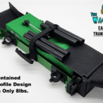 The GoldiBox Washplant folds up neatly and stores itself during transport mode.